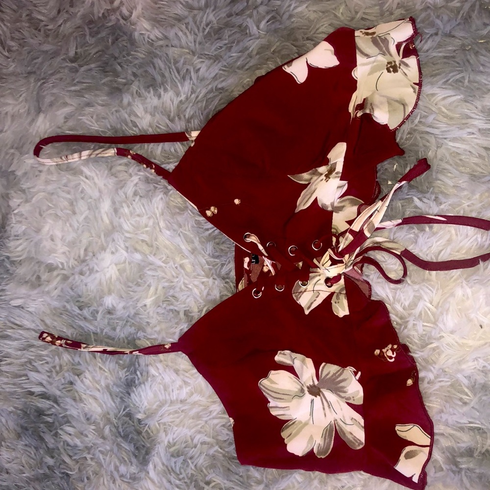 Zaful, crop top and shorts. Large